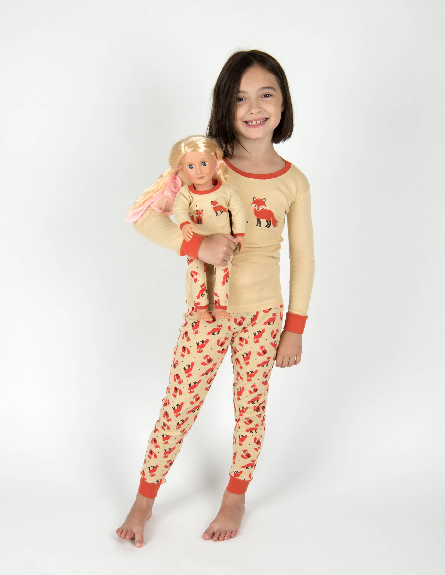 Leveret Pajamas - Wholesale Sleepwear Set - Kids - Kids Girl & Doll Cotton Pajamas20