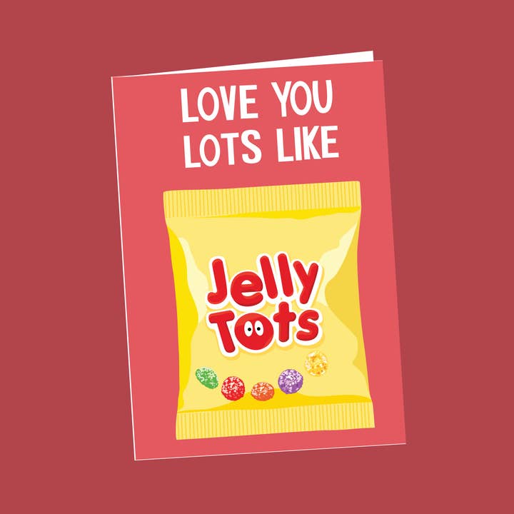 Niamheile Design – wholesale Kärlekskort – Älskar dig massor som Jelly Tots A6 Hälsningskort1