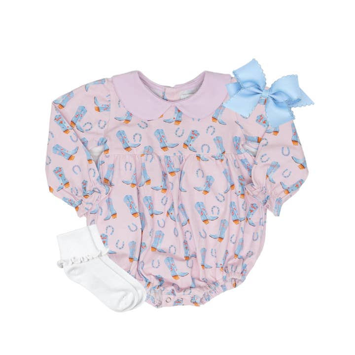 The Oaks Apparel Company - Wholesale Bodysuit (Non-Footed) - Baby - Mary Mills Pink Rodeo Bubble1