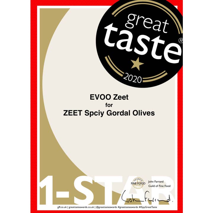 ZEET - Wholesale Olives - GREAT TASTE WINNER SPICY GORDAL OLIVES 210G