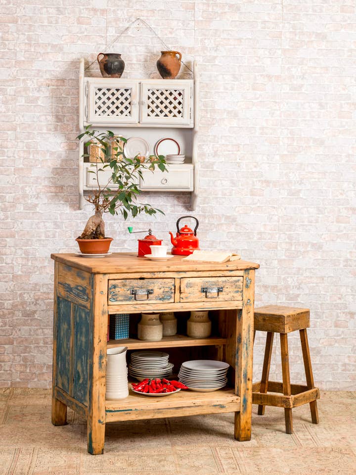 Cantabria industrial island table for wholesale by Antique Arte y Decoración