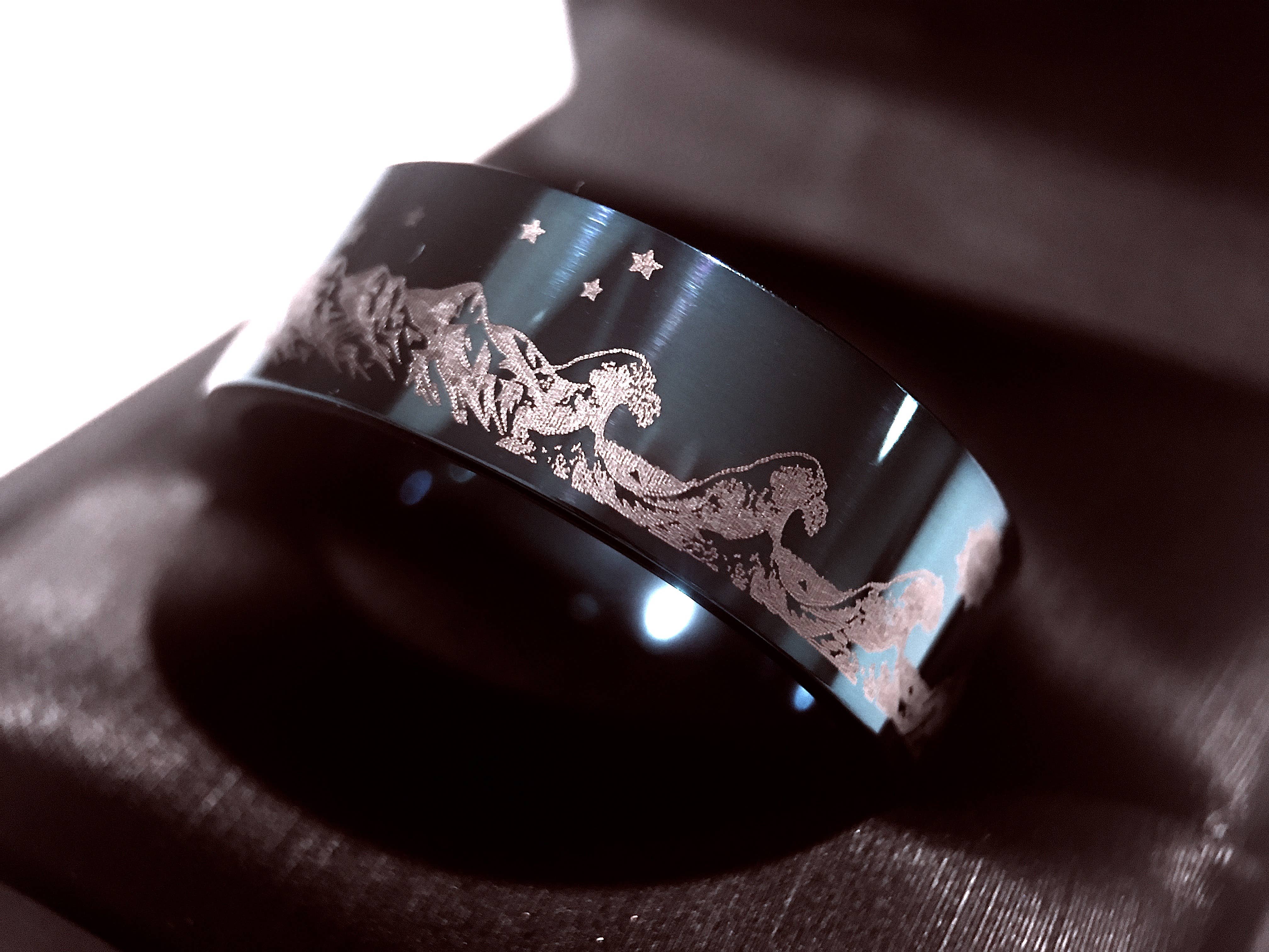 rings paradise - Vente Bijou – homme - Bague de fiançailles Blue Ocean & Mountain Range pour homme6