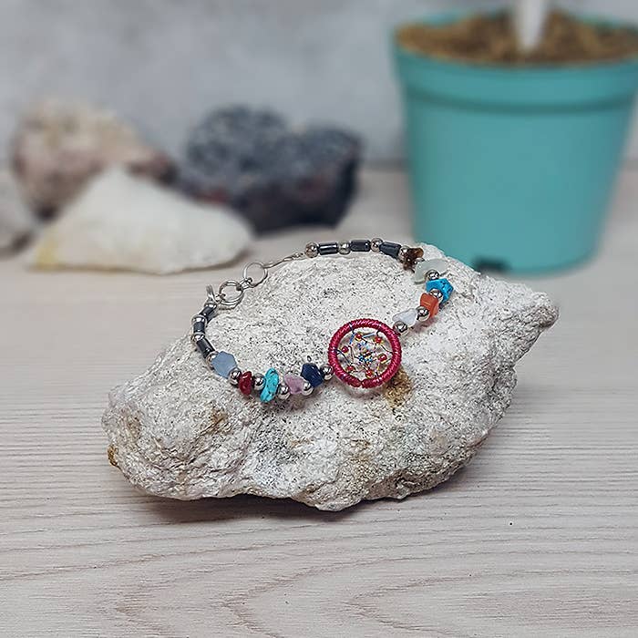 Pichincha - Wholesale Beaded Bracelet - Dream Catcher Chip Stone Metal Beaded Shakira Bracelet10