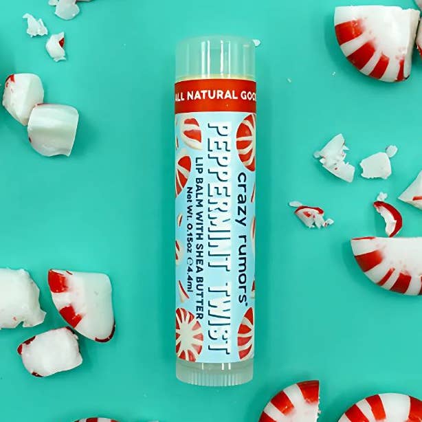 Baume à lèvres naturel et vegan à la menthe poivrée - Fêtes pour la vente par Crazy Rumors