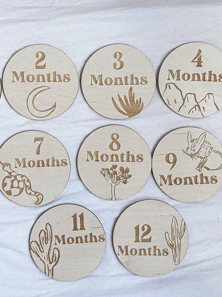 Desert Boho Western Newborn Milestone Set for wholesale by Peckham Made LLC