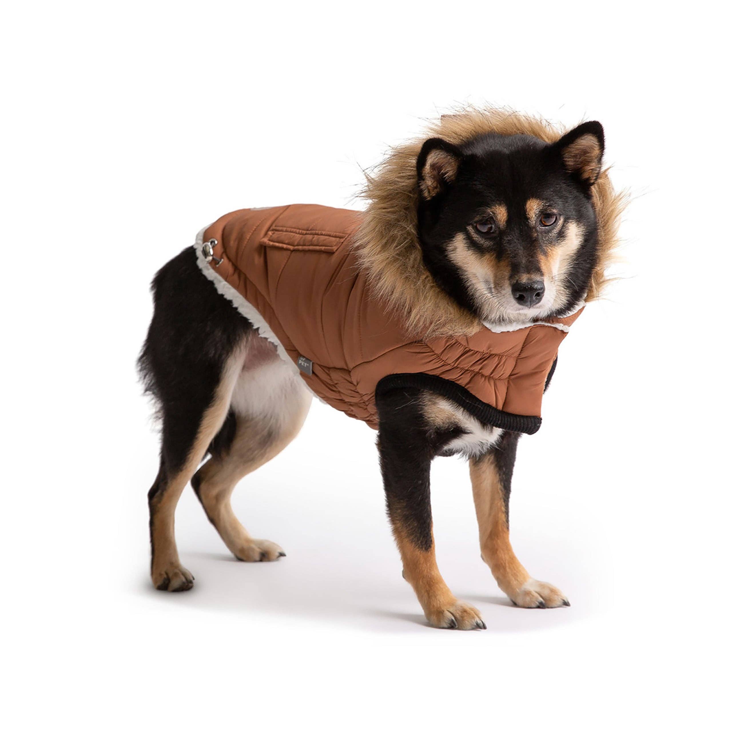 GF Pet - Wholesale Pet Coat - Dog - GF Pet Elasto-Fit Urban Parka - Caramel2