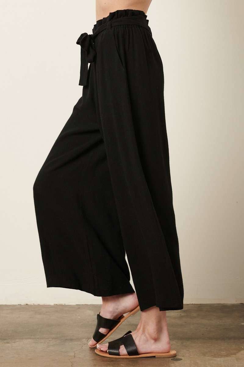 mittoshop - Wholesale Pants - Women's - PAPER BAG TIE DETAIL WIDE LEG PANTS21