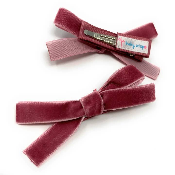 Baby Wisp - Wholesale Hair Clip - Kids - Velvet Pigtail Pinch Alligator Hair Clips
