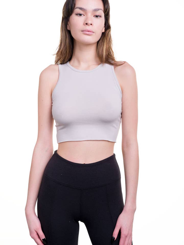 Bamboo Crop Top for wholesale by Public Myth