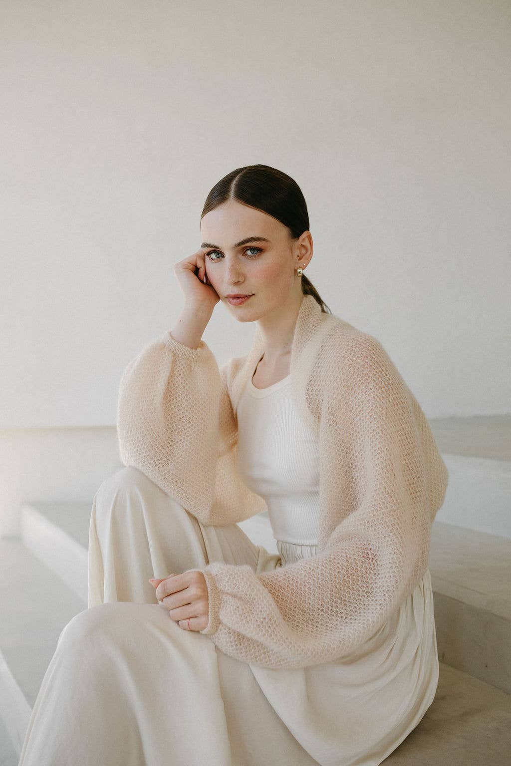 WOOL HOUSE – wholesale Wrap – Women's – Bridal Cover up Bolero Shawl / ELIZABETH3