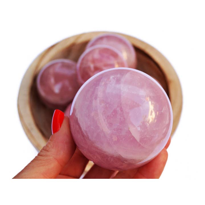 Kaia & Crystals - Wholesale Spiritual Stone/Crystal - Rose Quartz Sphere (50mm - 65mm)3