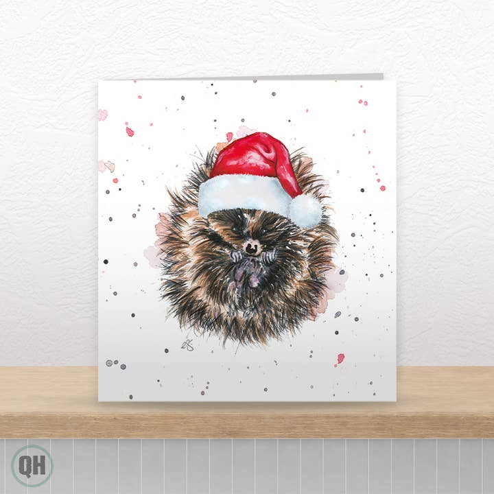 Hector Pindsvin Akvarel Julekort for engroshandel hos Quitting Hollywood