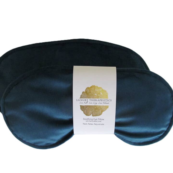 Coussin pour les yeux apaisant avec housse amovible - Como Navy pour la vente par Luxury Therapeutics