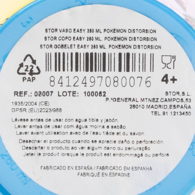 Stor – wholesale Drinking glass/cup – Kids & Baby – Stor Easy Small Glass 260 ml Pokemon Distortion2