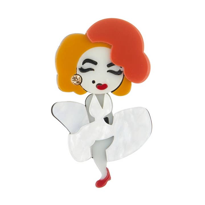 Parnika Marilyn-Monroe-Pin-Brosche aus Acryl für den Großhandel von BELLE MISS