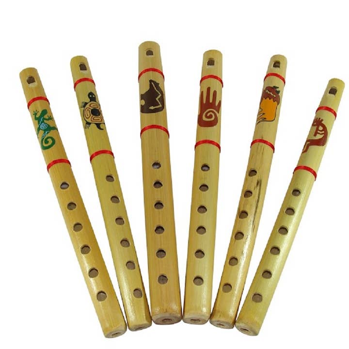 Natural Frontier Bear Design Bambu Handmålad Quena-flöjt för wholesale av Sanyork Fair Trade