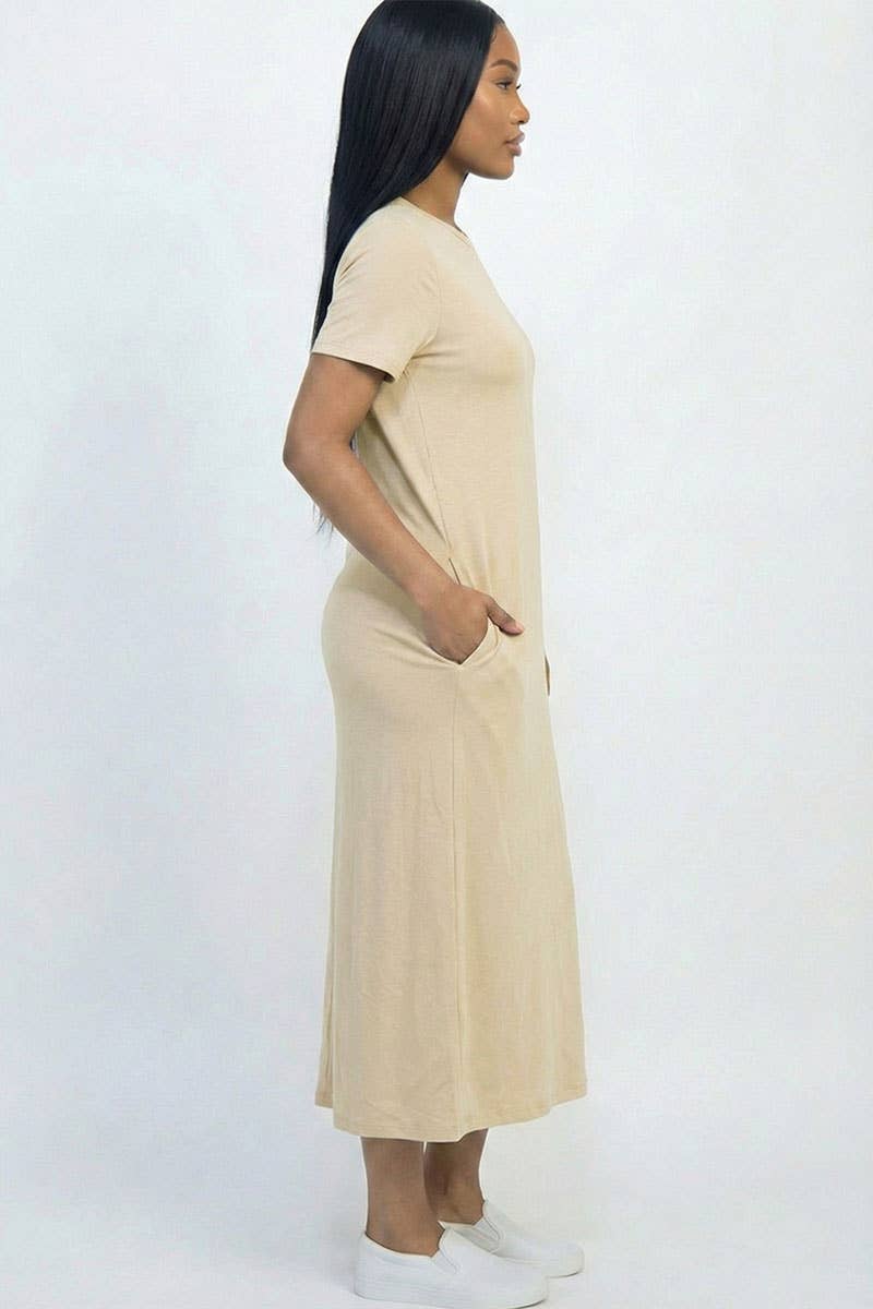 CAPELLA APPAREL - Wholesale Dress - Women's - Side Pocket Tee Dress30