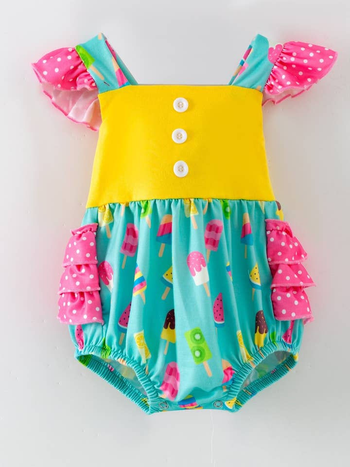 Popsicle Print Baby Bubble Romper for wholesale by The Hair Bow Company