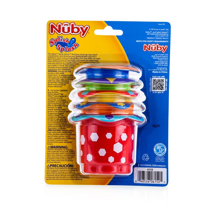 Nuby - Wholesale Stacking Rings Game - Baby - Nuby 5pc Splish Splash Bath Time Stacking Cups7