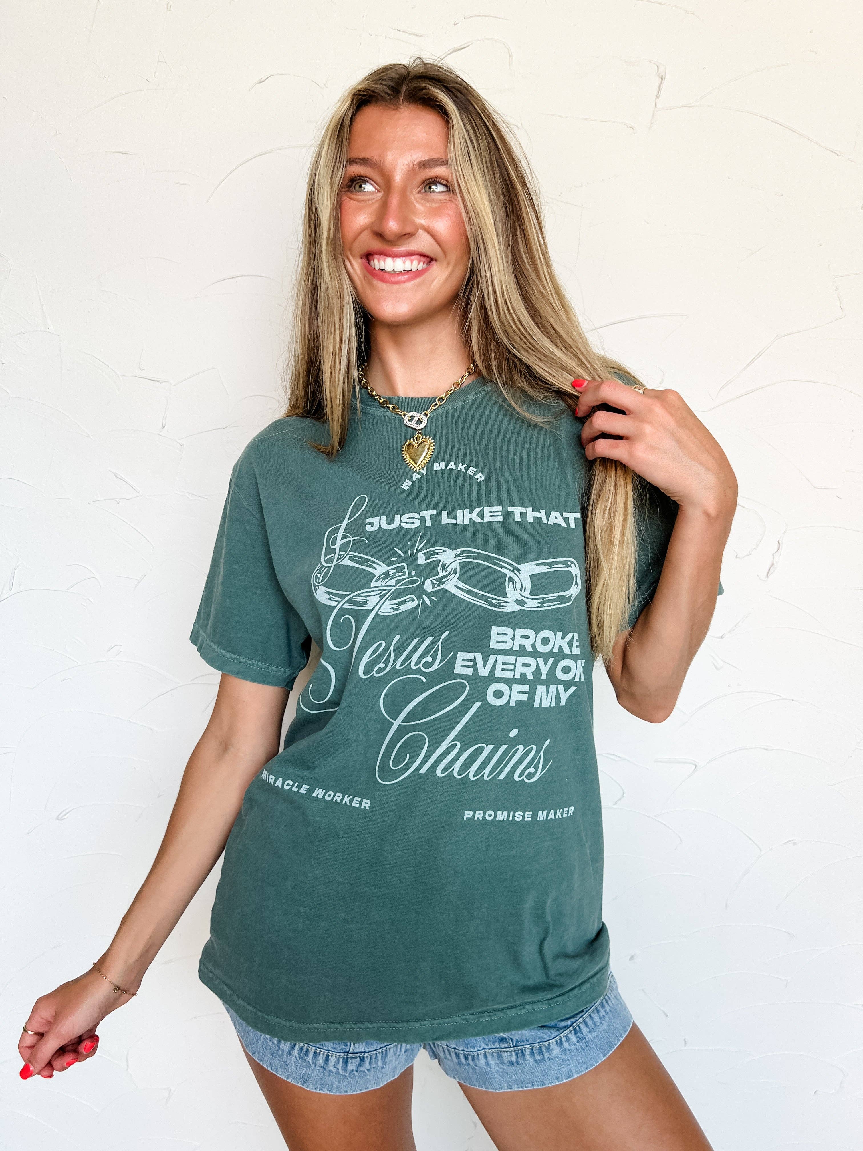 Pierce + Pine - Wholesale Screen Printed T-Shirt - Women's - Broken Chains2