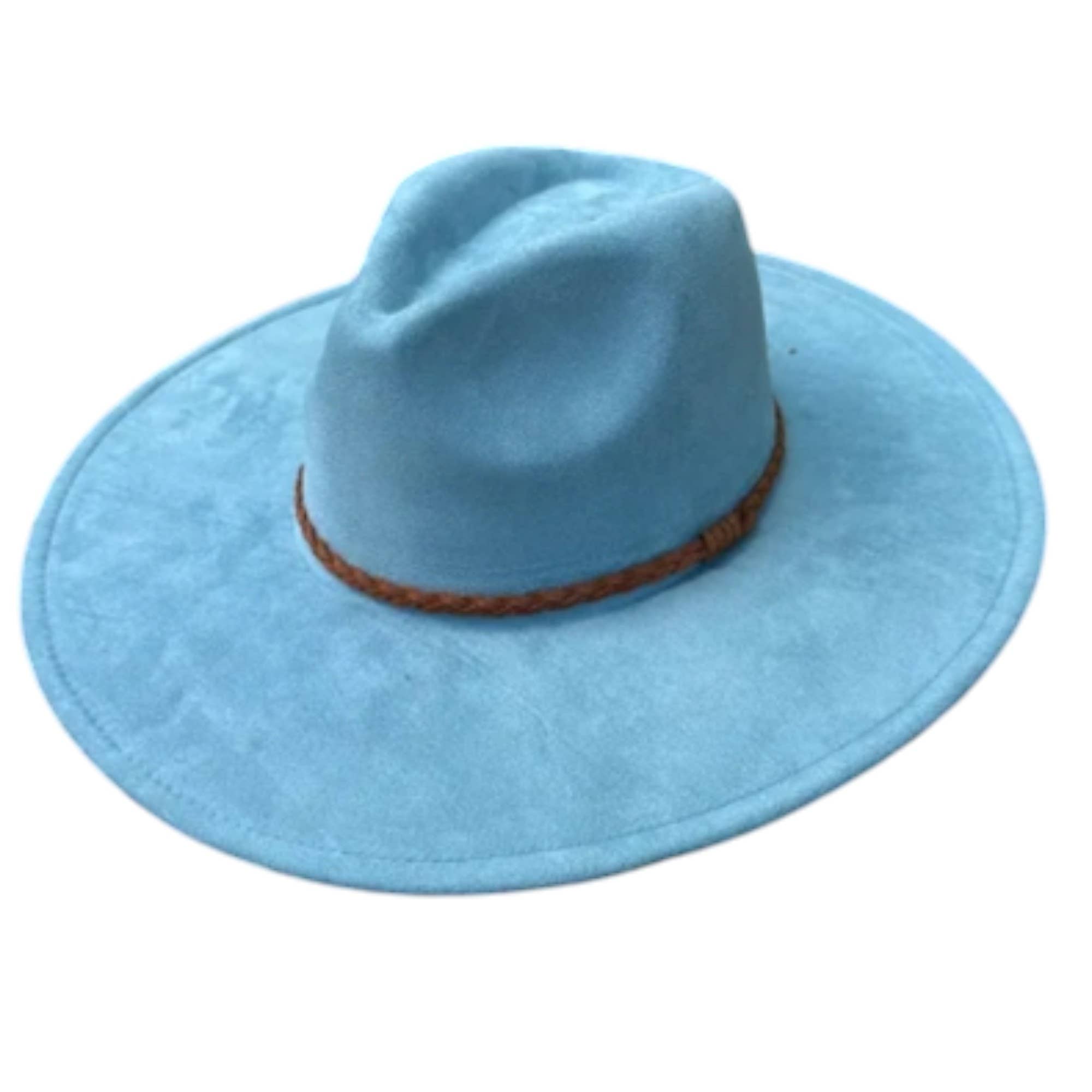 Portia Hat – wholesale Fedora - Unisex – Wide Brim Vegan Suede Hat – Classic & Stylish 11