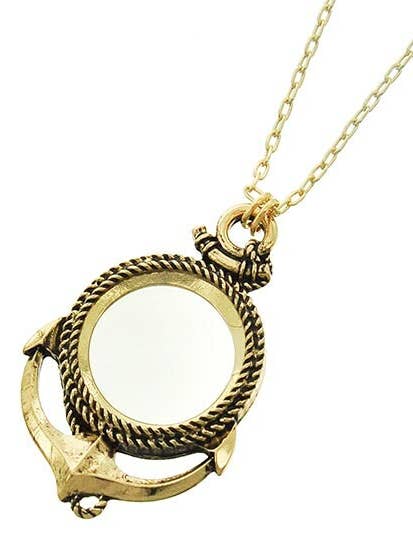 Pendente Lupa 6 vezes Pendente Lupa Colar Longo Âncora por atacado de TheTizana