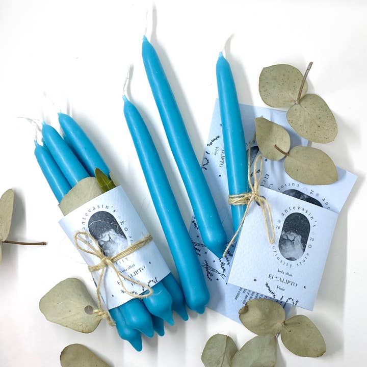 EUCALYPTUS Hemelse Ritueelkaars 15 g x 13 cm (flow) voor wholesale door Antevasin´s Store