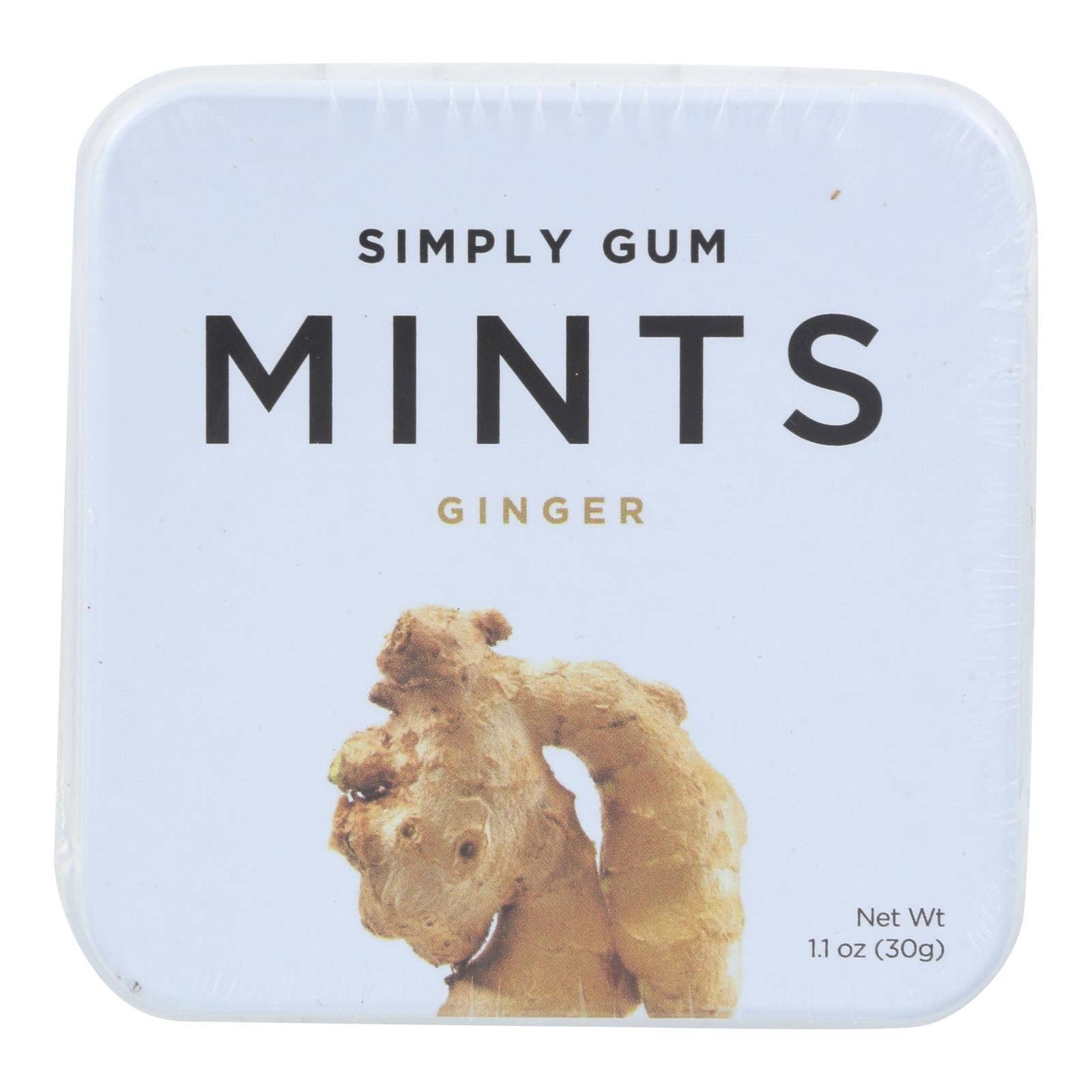 Ware Spark - Wholesale Mints - Simply Gum Ginger Mints  - Case Of 6 - 30 Ct0