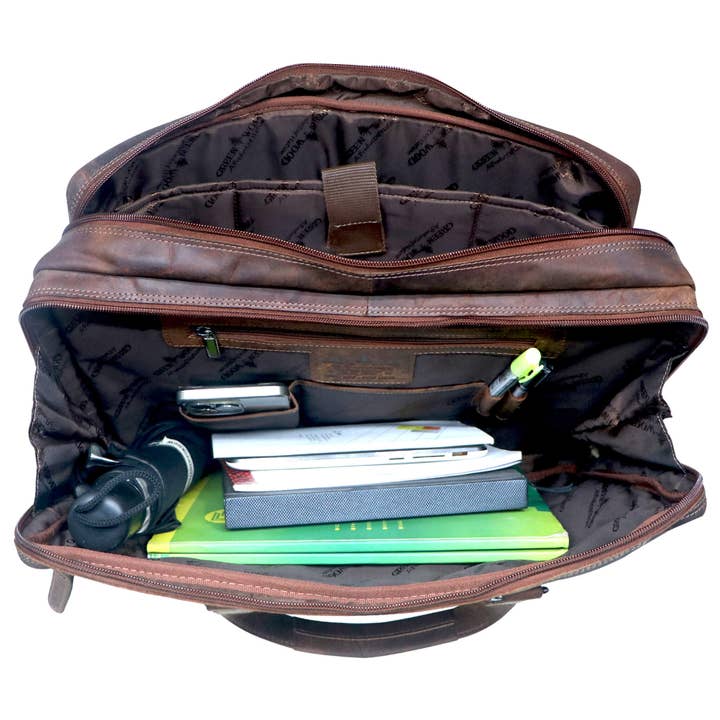 Greenwood – Mala para portátil - Unissexo por atacado – Saco para computador portátil senhora pasta castanha homem XL16