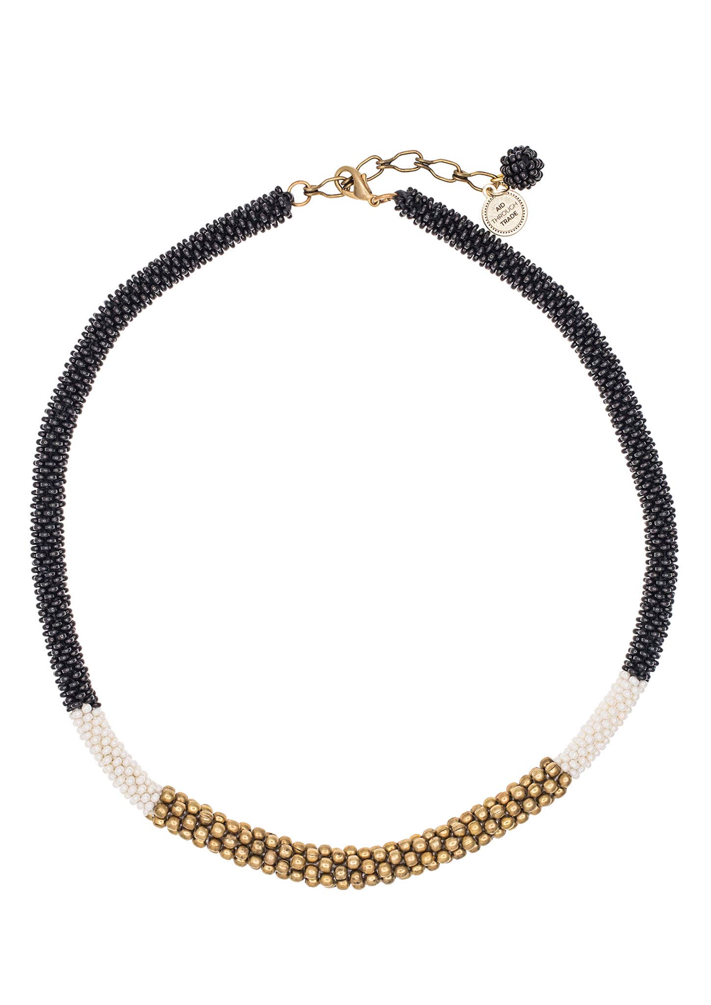 Aid Through Trade – Großhandel Perlenkette – The Golden Division Halskette - Schwarz1