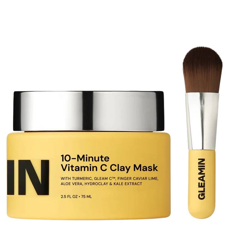 Gleamin - Wholesale Skincare Face Mask - Gleamin - Vitamin C Clay Mask with Brush