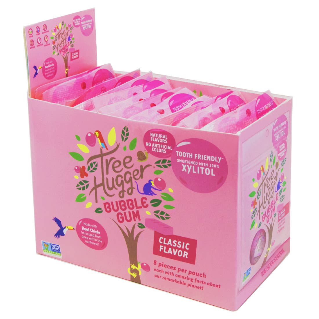 Tree Hugger Gum and Bubble Gum Filled Candy - Wholesale Chewing Gum - Tree Hugger Classic Bubble Gum Sweetened with 100% Xylitol3