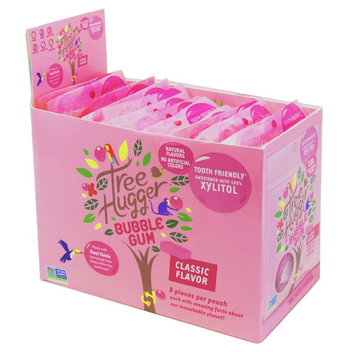 Tree Hugger Gum and Bubble Gum Filled Candy - Wholesale Chewing Gum - Tree Hugger Classic Bubble Gum Sweetened with 100% Xylitol3