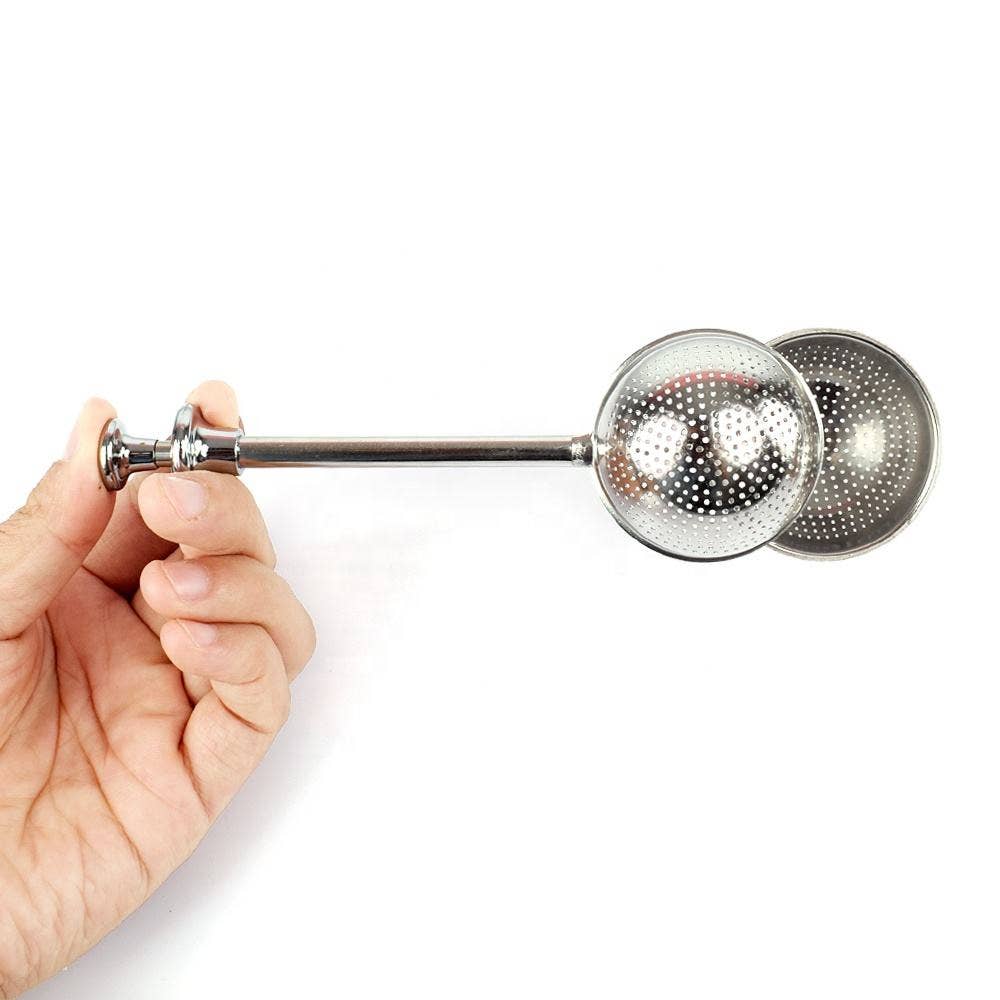 VIGOR - Wholesale Tea Strainer/Infuser - Ball Shape Stainless Steel Tea Steeper with Push Handle2