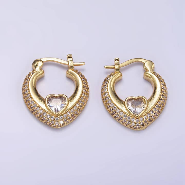 Aim Eternal - Venta al por mayor Pendientes de aro - Pendientes tipo argolla con cierre micropavimentado con circonita cúbica, chapados en oro de 14 quilates, 20 mm