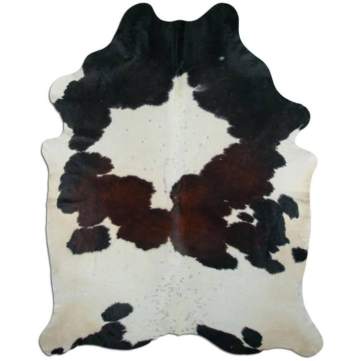 Cowhide Rug - L240 x W190 cm - black brown white for wholesale by Livarto UG (haftungsbeschränkt)