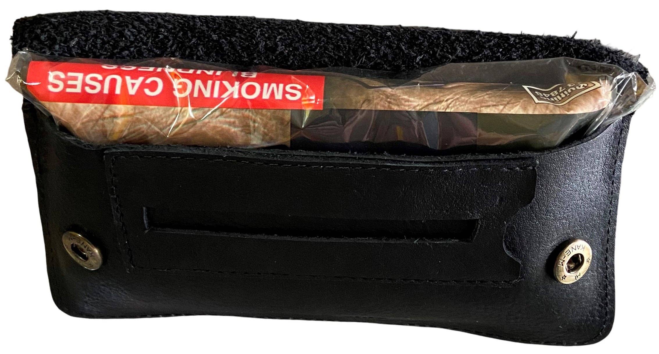 hide & chic - Wholesale Handtasje - Dames - Tabakzak van hoogwaardig volnerf rundleer. Zwart. Stijl: 11045. 50 gram.3