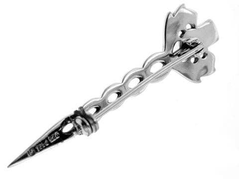 Silver Insanity - Wholesale Brooch - Small Sterling Silver Scottish Thistle Kilt Brooch Cloak Pin1