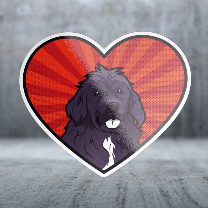 Coração de Terra Nova - Autocolante por atacado de Two Feet Treats