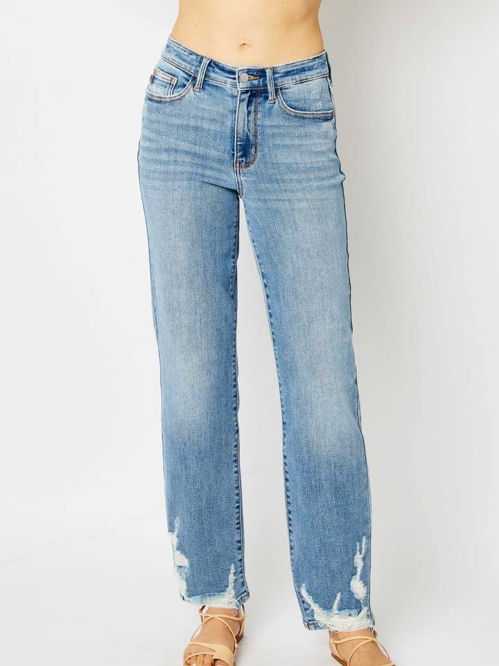 HW Straight w/ Heavy Destroy for wholesale by Judy Blue Jeans