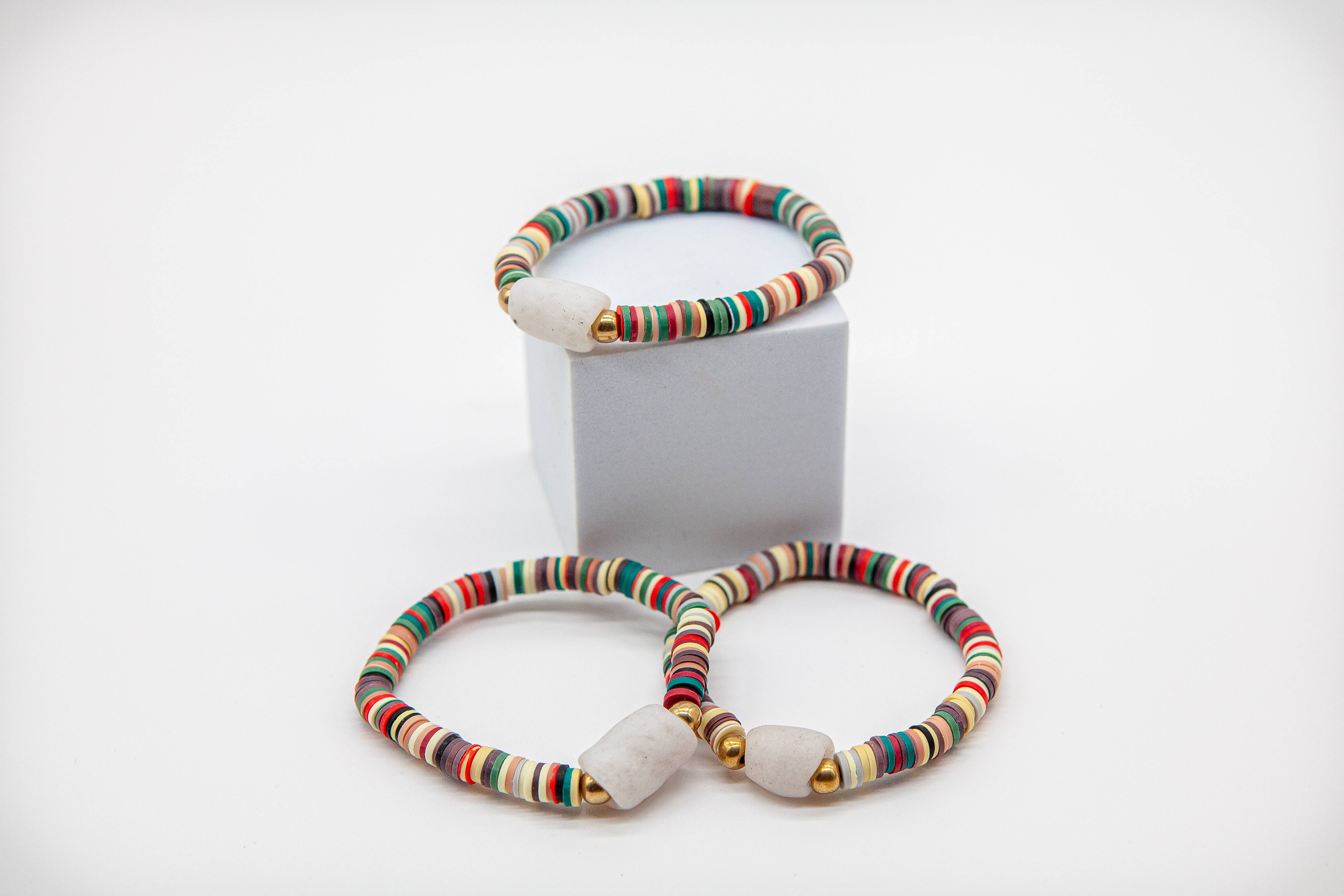 The Bead Project by TWOPU - Wholesale Beaded Bracelet - Vibe Bracelet | Heishi Beads & Recycled Glass Beads12