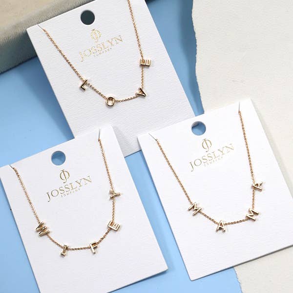 JOSSLYN by wall to wall - Wholesale Pendant/Charm Necklace - MAMA, WIFEY, LOVE NECKLACE | 52N3010601