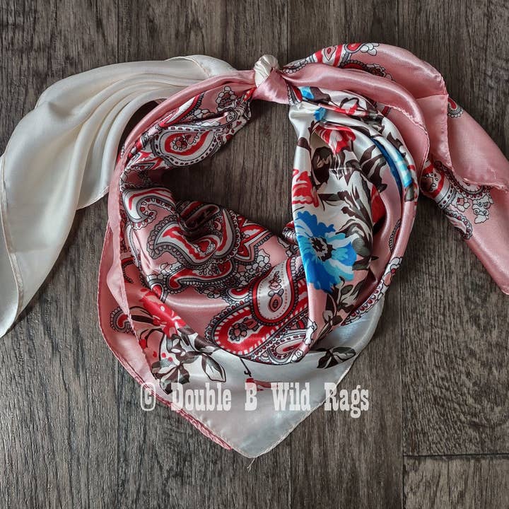 Double B Wild Rags – wholesale Scarf – Women's – Wild Rag BARGAIN CORNER Classic Paisley and Floral Cowboy Western Neck Scarf by Double B Wild Rags3
