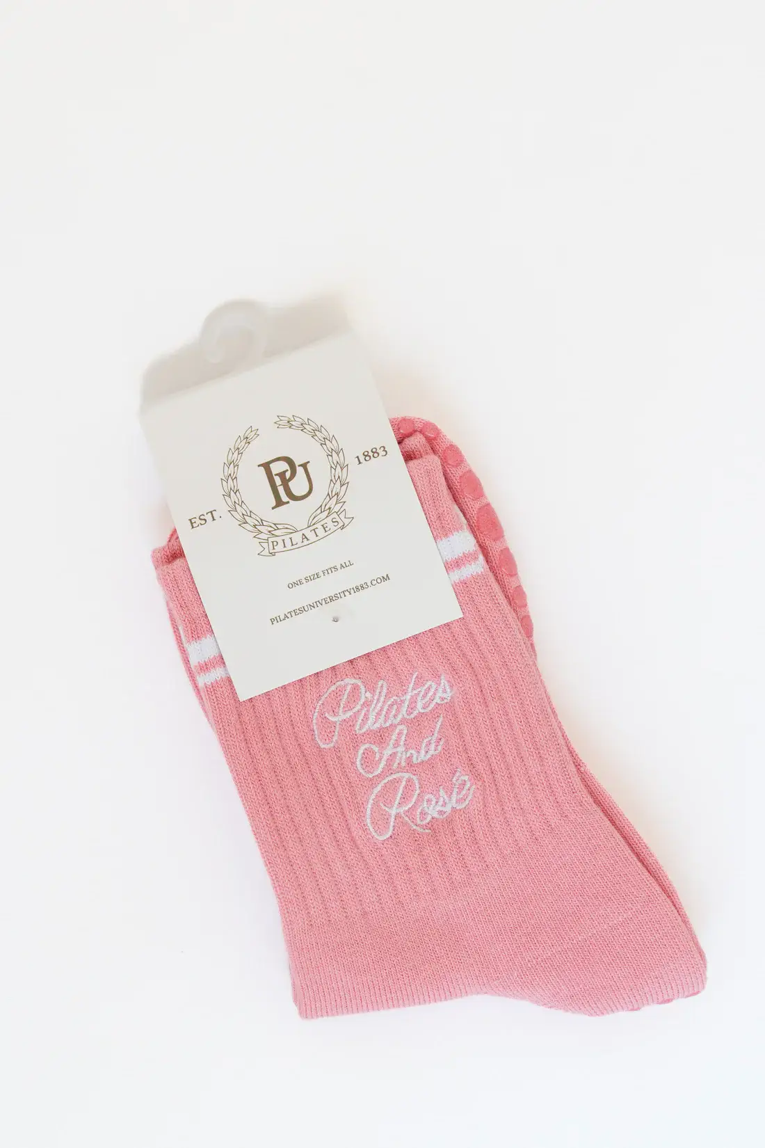 Rosa Calze Pilates And Rose con grip antiscivolo, taglia unica in vendita all'ingrosso su Faire2