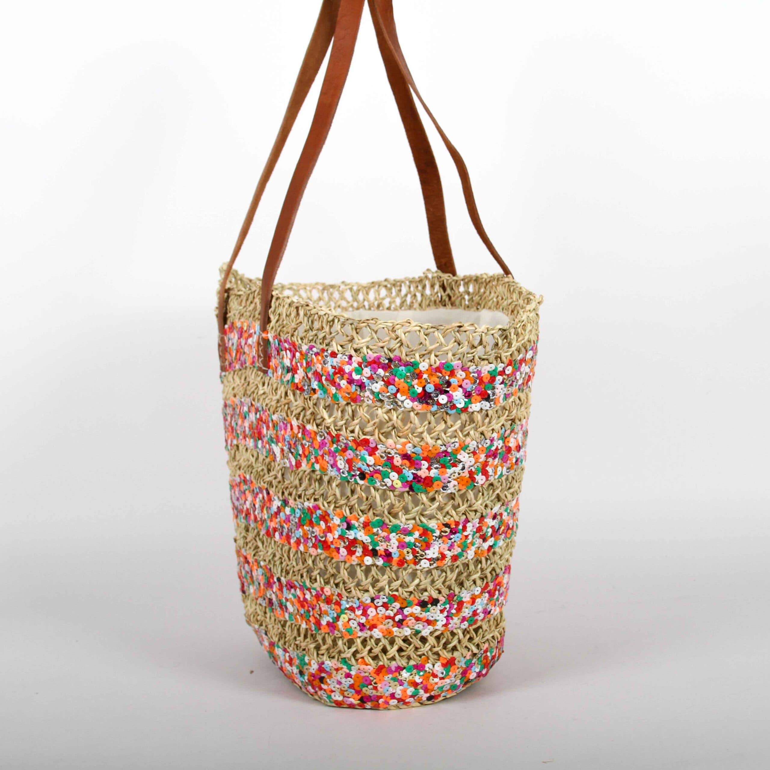 Logionline SLU - Wholesale Beach Bag - Carry Bag, Sequins, Leather Handles with Lining13
