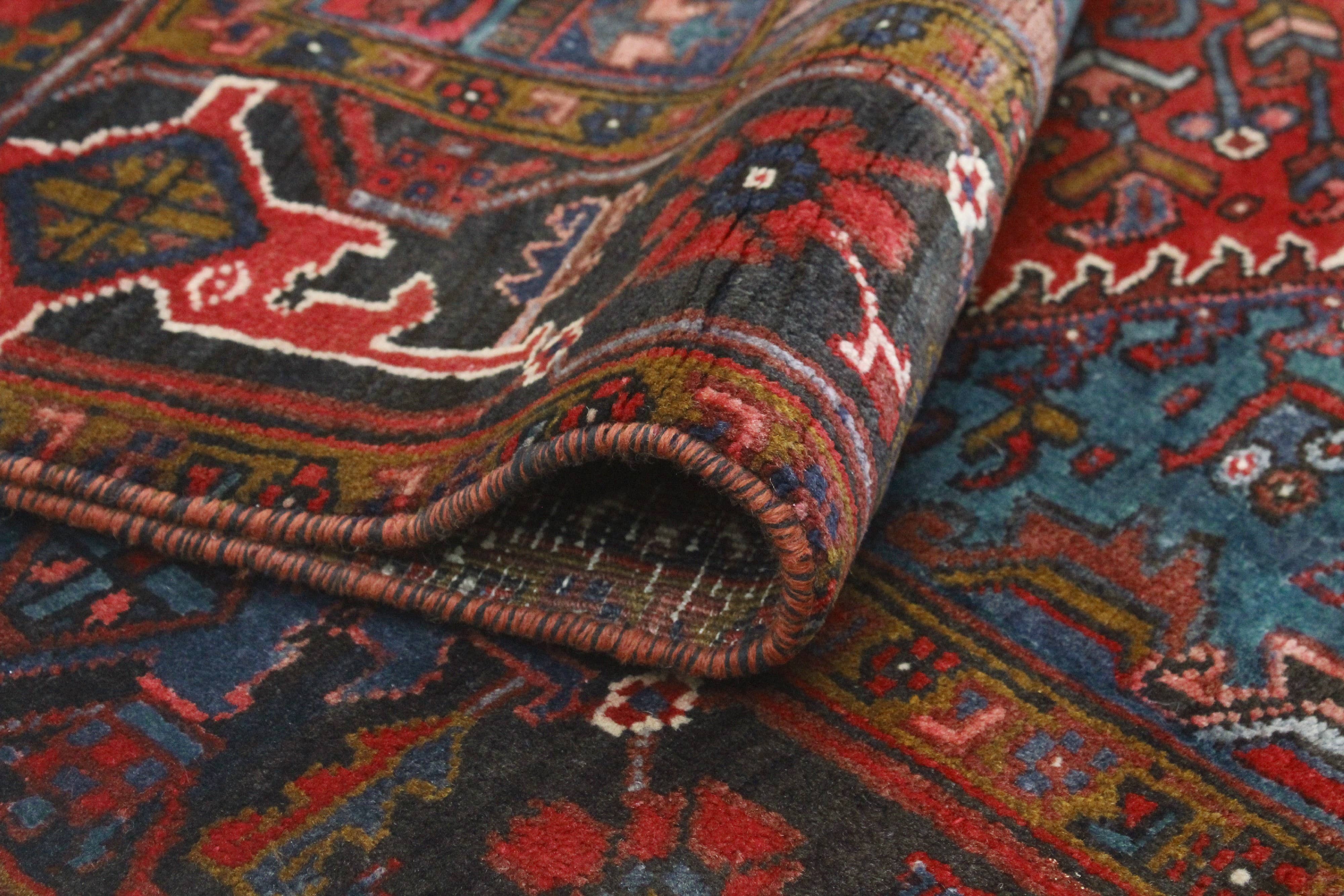 Noori Rug - Vente Tapis - Tapis Firuz Rouge/Charbon VTG Fin, 6'7" x 8'9"4