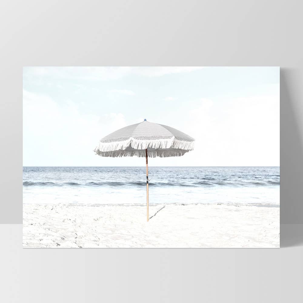 PRINT AND PROPER - Wholesale Art Print - Coastal Summer Parasol Wall Art Print. Boho Beach Umbrella0