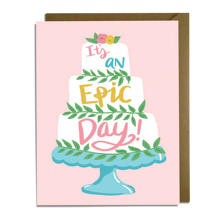 Epic Day Wedding Card for wholesale by Kat French Design
