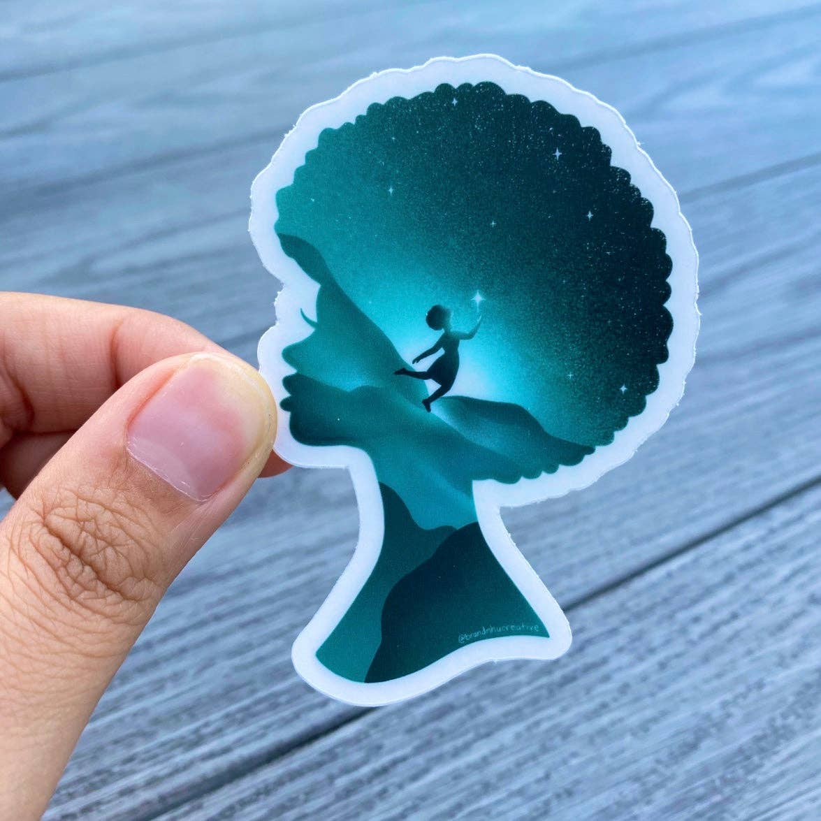Brand Nhu Creative Studio - Wholesale Sticker - Black Girl Magic Clear Sticker1