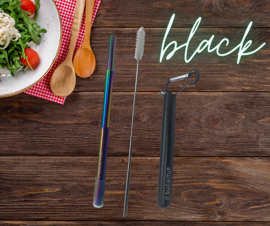 Suck It Up Straws - Vente Paille - Pailles métalliques télescopiques avec étui pour porte-clés et brosse de nettoyage58